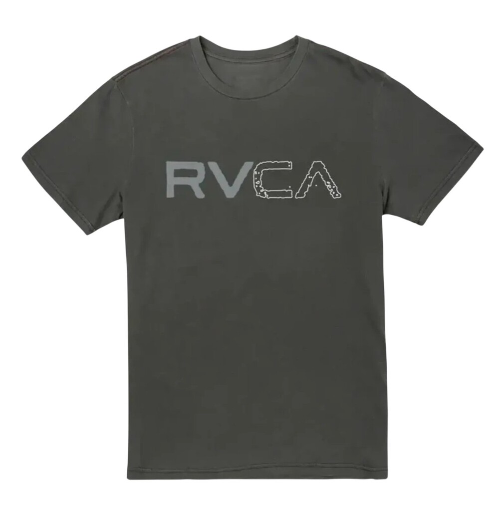 RVCA Split Path T-Shirt 2XL Mens Pigment Dye Grey Short Sleeve NWT XXL